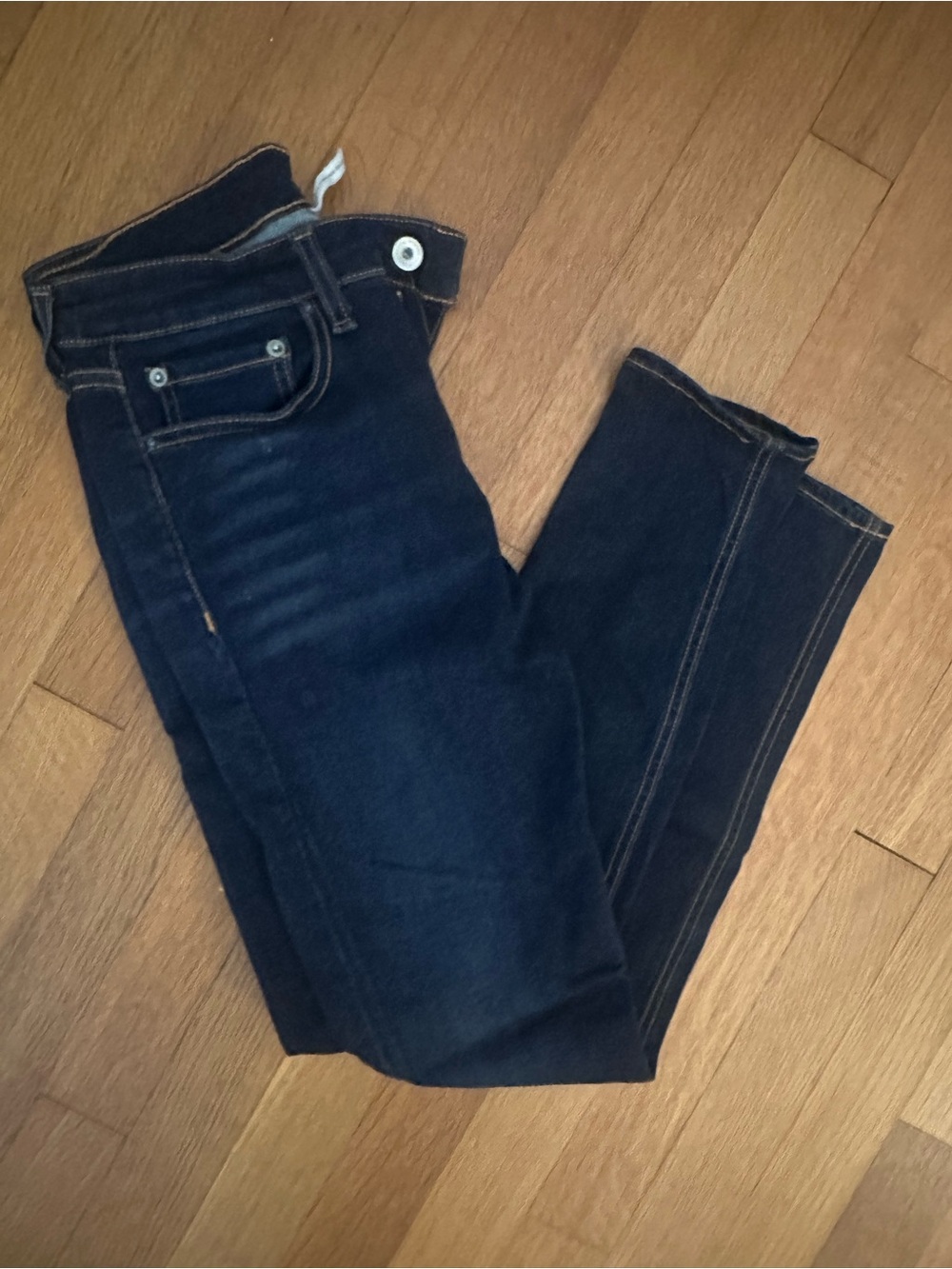 NEW Women's RAG AND BONE SIZE 25 Dark Blue Skinny Jeans - Classic Stretch Denim